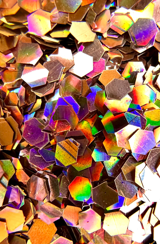 Faithfully Super Chunky Holographic Rose Gold Biodegradable Glitter