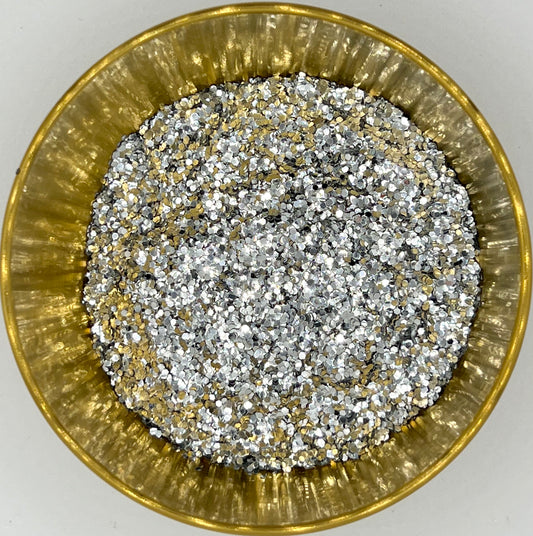 Silver Shadow Extra Chunky Biodegradable Glitter
