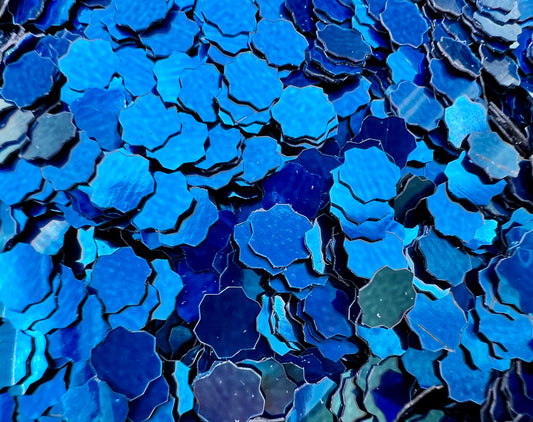 Field of Flowers Blue Metallic Biodegradable Glitter