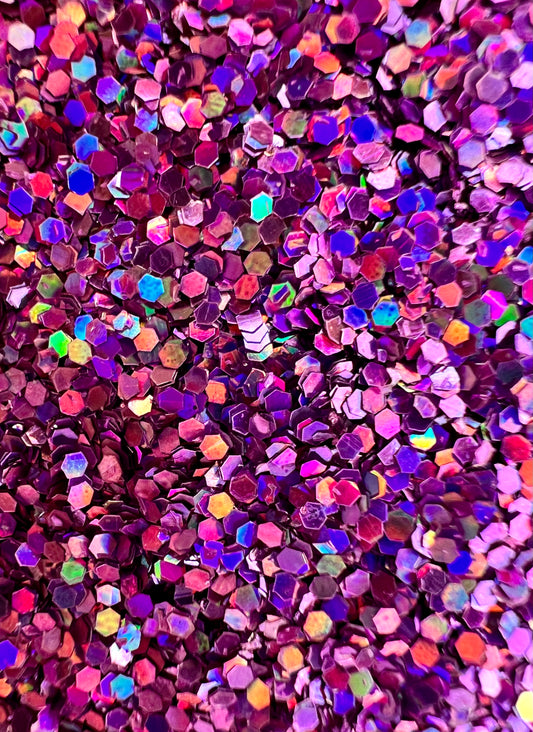 Angela’s Cat, Sprinkles Extra Chunky Rose Pink Holographic Biodegradable Glitter