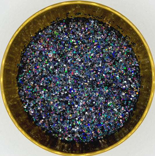 Terminator Extra Chunky Black Holographic Biodegradable Glitter