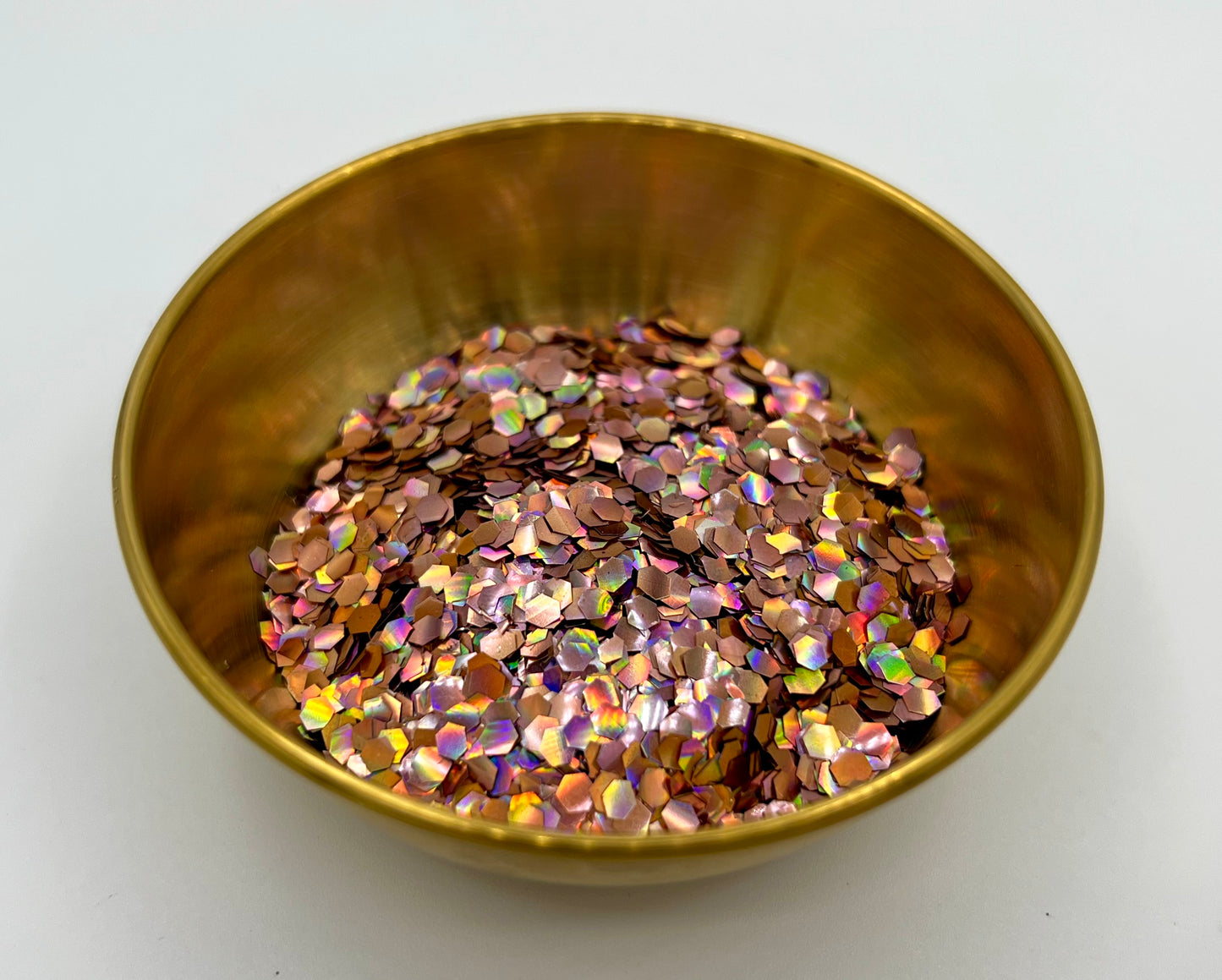 Faithfully Super Chunky Holographic Rose Gold Biodegradable Glitter