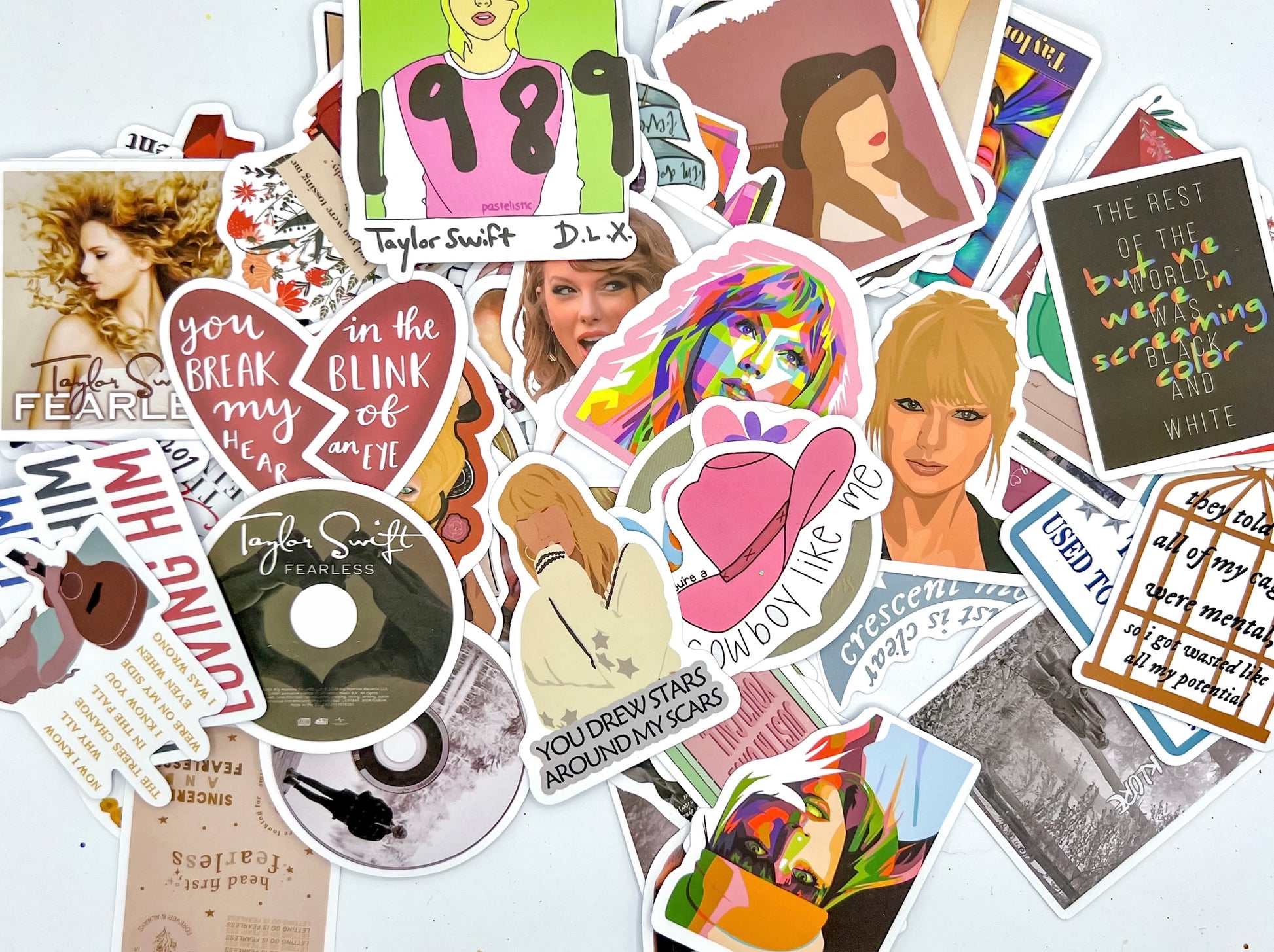 Taylor Swift-Themed Vinyl Stickers