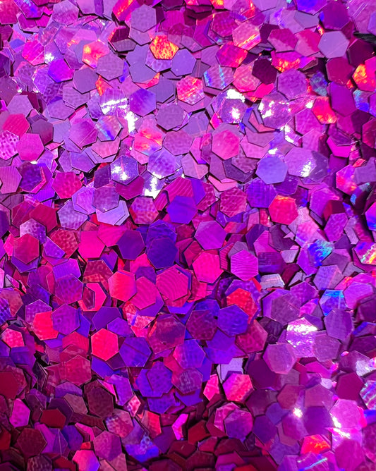 Purple Snowflakes Holographic Super Chunky Biodegradable Glitter