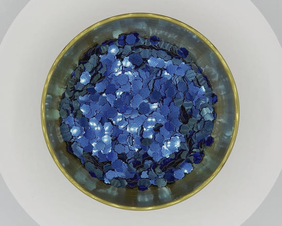 Field of Flowers Blue Metallic Biodegradable Glitter