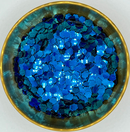 Field of Flowers Blue Metallic Biodegradable Glitter