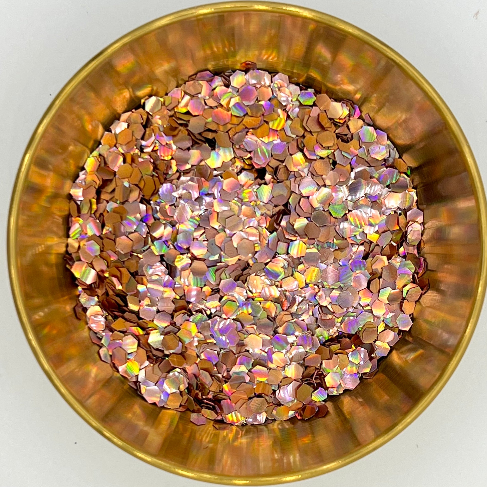 Faithfully Super Chunky Holographic Rose Gold Biodegradable Glitter