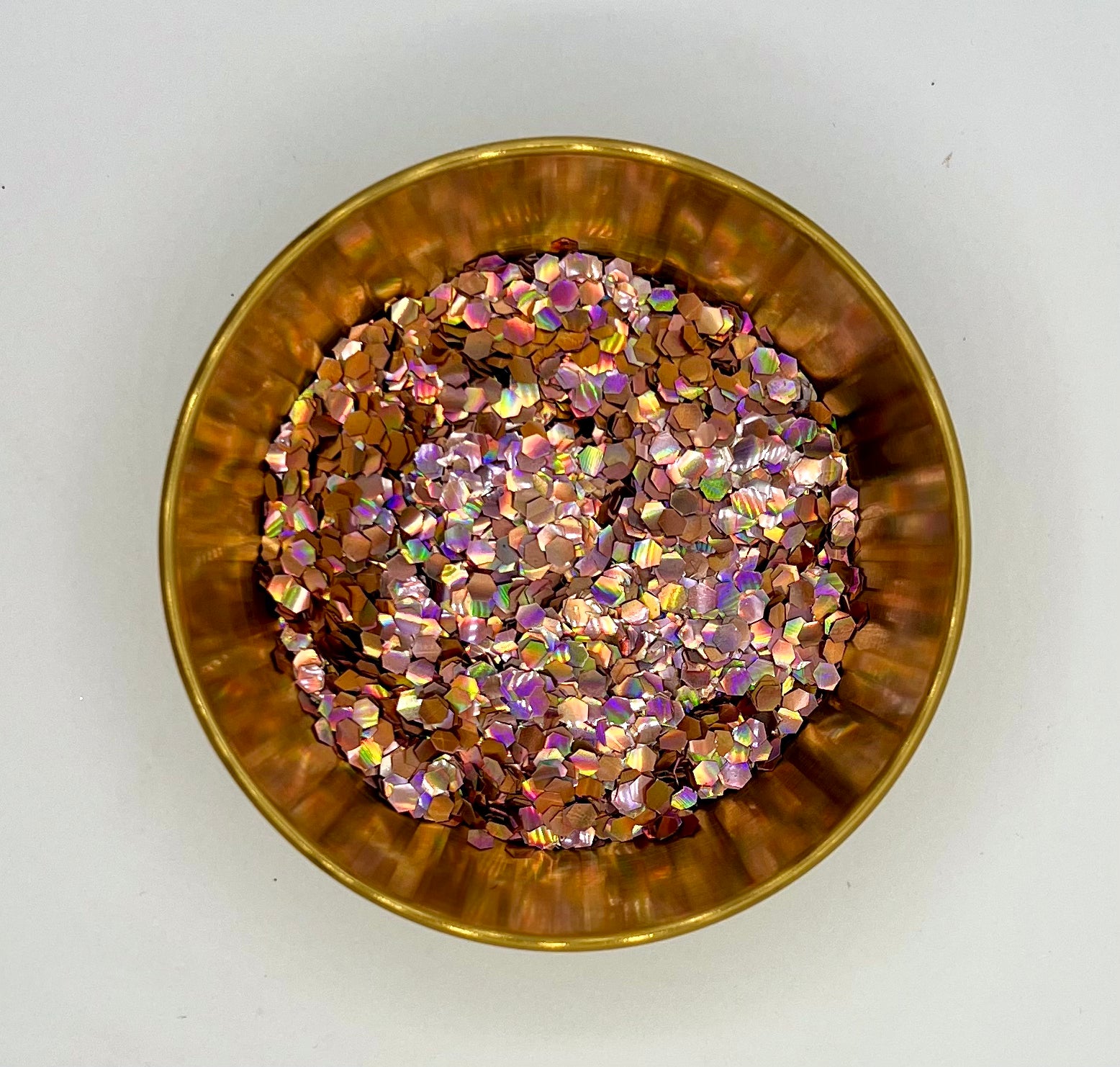 Faithfully Super Chunky Holographic Rose Gold Biodegradable Glitter